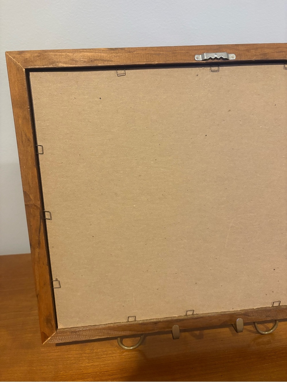 Vintage Large Wooden Mid Century Modern Wall Hanging Picture Frame - Picture 11 of 12
